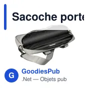 Sacoche porte-ordinateur personnalisable 15'' avec logo - Floyd - Miniature 8