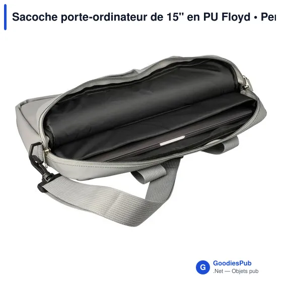 Sacoche porte-ordinateur personnalisable 15'' avec logo - Floyd - Image 8