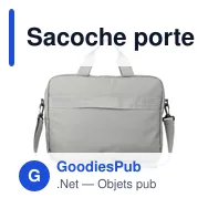 Sacoche porte-ordinateur personnalisable 15'' avec logo - Floyd - Miniature 9