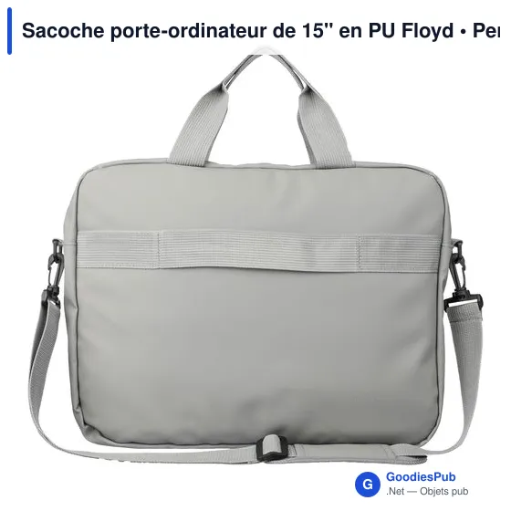 Sacoche porte-ordinateur personnalisable 15'' avec logo - Floyd - Image 9