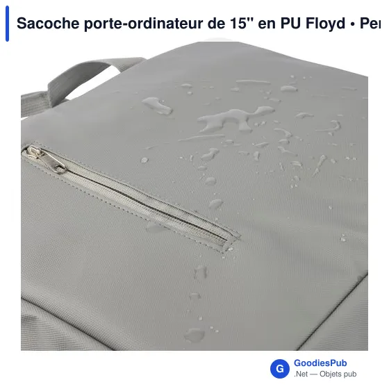 Sacoche porte-ordinateur personnalisable 15'' avec logo - Floyd - Image 10