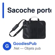 Sacoche porte-ordinateur personnalisable en cuir avec logo - Miniature 1