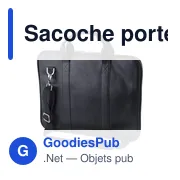 Sacoche porte-ordinateur personnalisable en cuir avec logo - Miniature 2