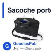 Sacoche porte-ordinateur personnalisable en cuir avec logo - Miniature 3