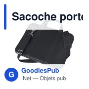 Sacoche porte-ordinateur personnalisable en cuir avec logo - Miniature 4