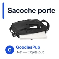 Sacoche porte-ordinateur personnalisable Shaun avec logo - Miniature 4