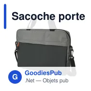 Sacoche porte-ordinateur personnalisable en polyester 500D - Serenavec logo - Miniature 2