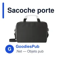 Sacoche porte-ordinateur personnalisable en polyester 500D - Serenavec logo - Miniature 3