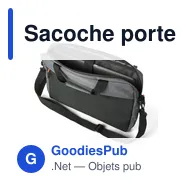 Sacoche porte-ordinateur personnalisable en polyester 500D - Serenavec logo - Miniature 4