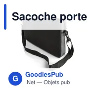Sacoche porte-ordinateur personnalisable en polyester 500D - Serenavec logo - Miniature 6