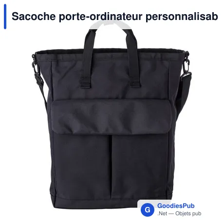 Sacoche porte-ordinateur personnalisable en polyester 900D - Deanavec logo
