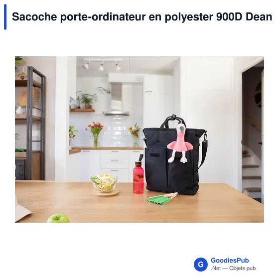 Sacoche porte-ordinateur personnalisable en polyester 900D - Deanavec logo - Image 11