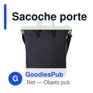 Sacoche porte-ordinateur personnalisable en polyester 900D - Deanavec logo - Miniature 3