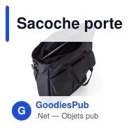 Sacoche porte-ordinateur personnalisable en polyester 900D - Deanavec logo - Miniature 4