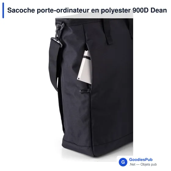 Sacoche porte-ordinateur personnalisable en polyester 900D - Deanavec logo - Image 5