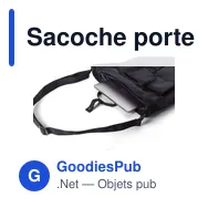 Sacoche porte-ordinateur personnalisable en polyester 900D - Deanavec logo - Miniature 6