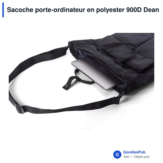 Sacoche porte-ordinateur personnalisable en polyester 900D - Deanavec logo - Image 6