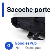 Sacoche porte-ordinateur personnalisable en polyester 900D - Deanavec logo - Miniature 7