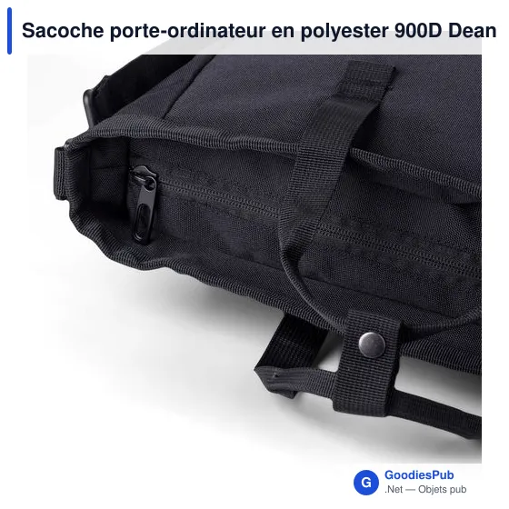 Sacoche porte-ordinateur personnalisable en polyester 900D - Deanavec logo - Image 7