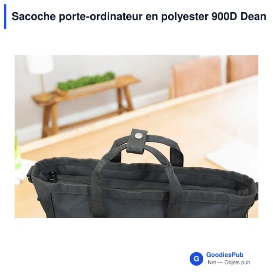 Sacoche porte-ordinateur personnalisable en polyester 900D - Deanavec logo - Image 9
