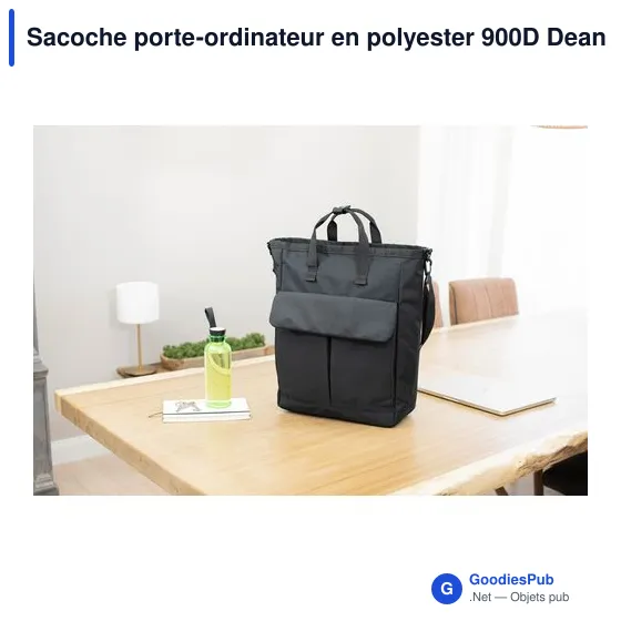 Sacoche porte-ordinateur personnalisable en polyester 900D - Deanavec logo - Image 10