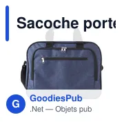 Sacoche porte-ordinateur personnalisable Isolde avec logo - Miniature 1