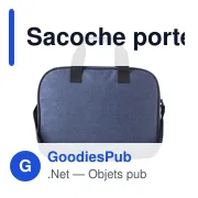 Sacoche porte-ordinateur personnalisable Isolde avec logo - Miniature 4