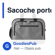 Sacoche porte-ordinateur personnalisable Isolde avec logo - Miniature 5