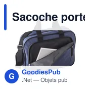 Sacoche porte-ordinateur personnalisable Isolde avec logo - Miniature 7