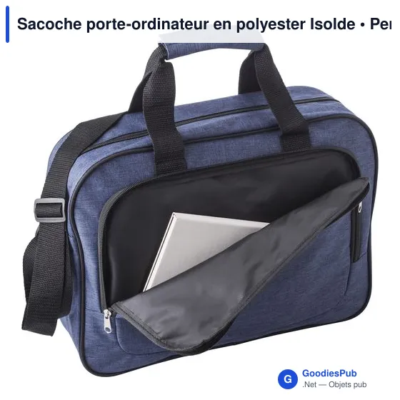 Sacoche porte-ordinateur personnalisable Isolde avec logo - Image 7