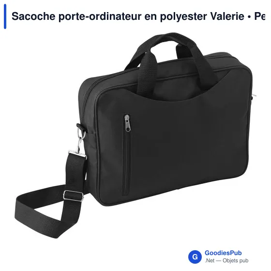 Sacoche porte-ordinateur personnalisable avec logo - Valerie - Image 2