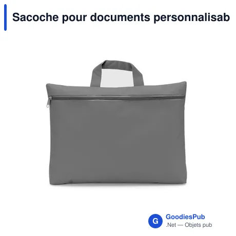 Sacoche pour documents personnalisable avec logo - modèle vert clair