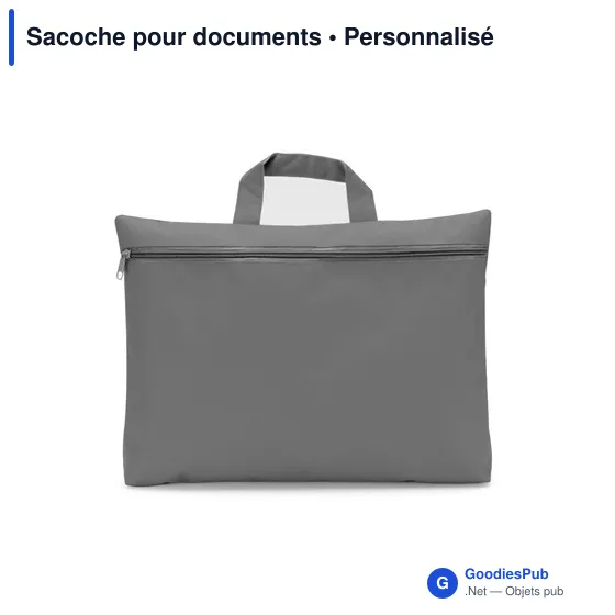 Sacoche pour documents personnalisable avec logo - modèle vert clair - Image 1