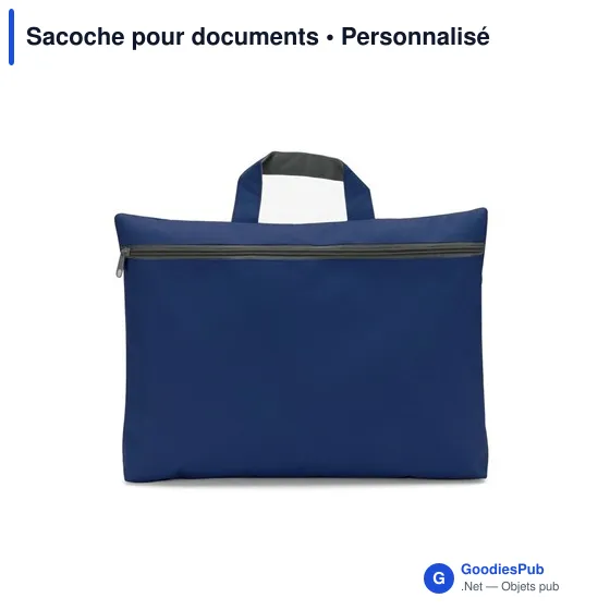 Sacoche pour documents personnalisable avec logo - modèle vert clair - Image 3