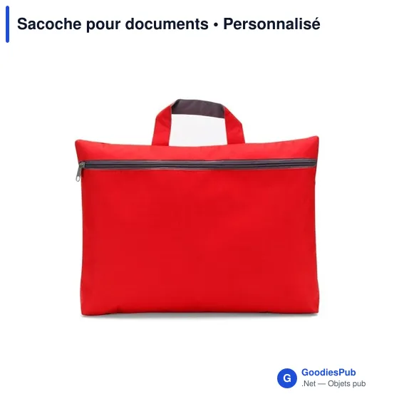 Sacoche pour documents personnalisable avec logo - modèle vert clair - Image 5