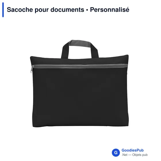 Sacoche pour documents personnalisable avec logo - modèle vert clair - Image 7
