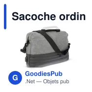 Sacoche ordinateur portable personnalisable 8 L grise avec logo - Addison - Miniature 2