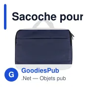 Sacoche pour ordinateur portable en PU recyclé Rafi - Miniature 1