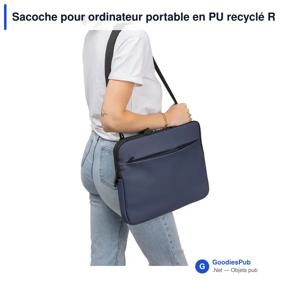 Sacoche pour ordinateur portable en PU recyclé Rafi - Image 15