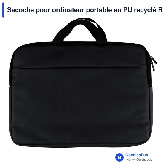 Sacoche pour ordinateur portable en PU recyclé Rafi - Image 16