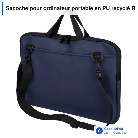 Sacoche pour ordinateur portable en PU recyclé Rafi - Image 17