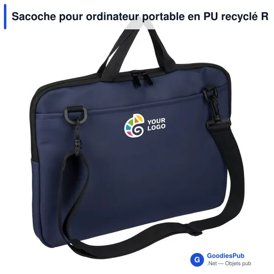 Sacoche pour ordinateur portable en PU recyclé Rafi - Image 18