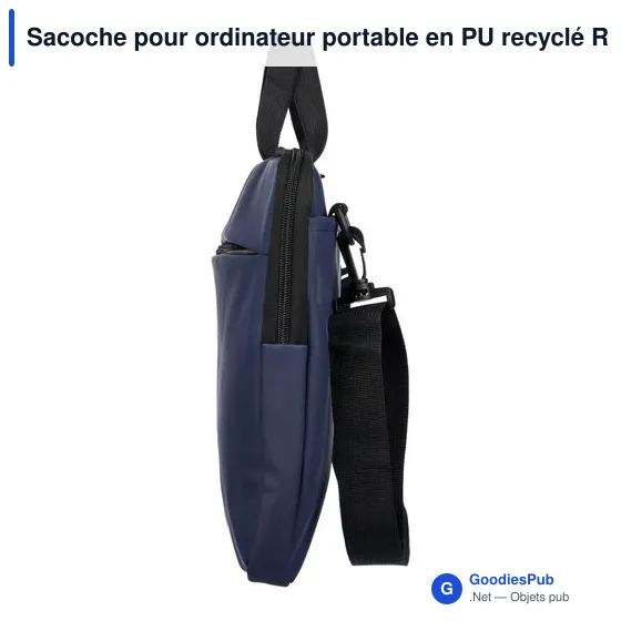 Sacoche pour ordinateur portable en PU recyclé Rafi - Image 19