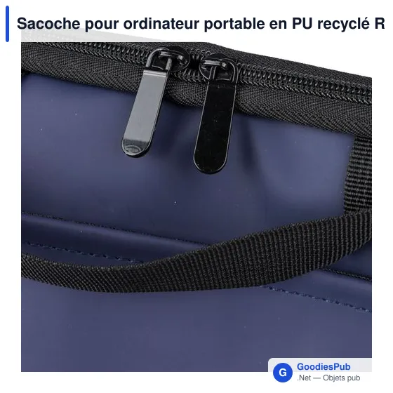 Sacoche pour ordinateur portable en PU recyclé Rafi - Image 27