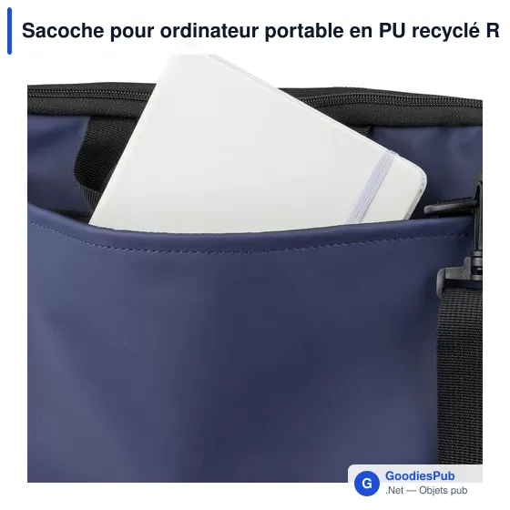 Sacoche pour ordinateur portable en PU recyclé Rafi - Image 28