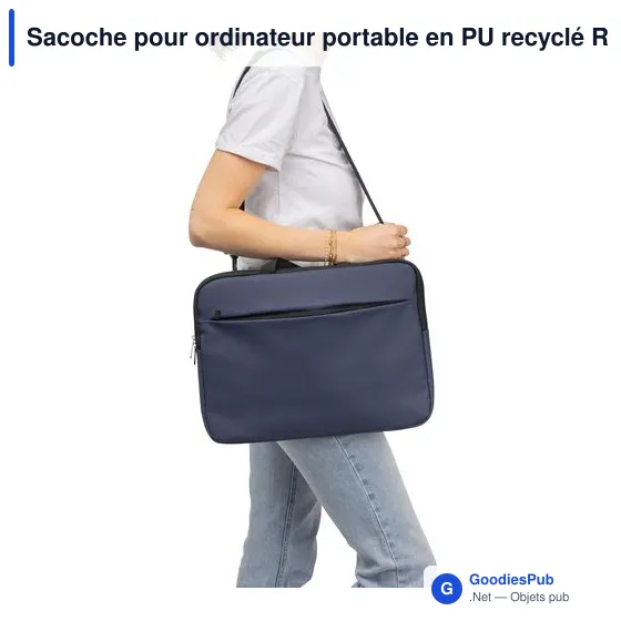 Sacoche pour ordinateur portable en PU recyclé Rafi - Image 29