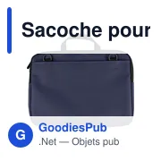 Sacoche pour ordinateur portable en PU recyclé Rafi - Miniature 6