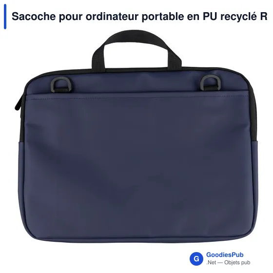 Sacoche pour ordinateur portable en PU recyclé Rafi - Image 6