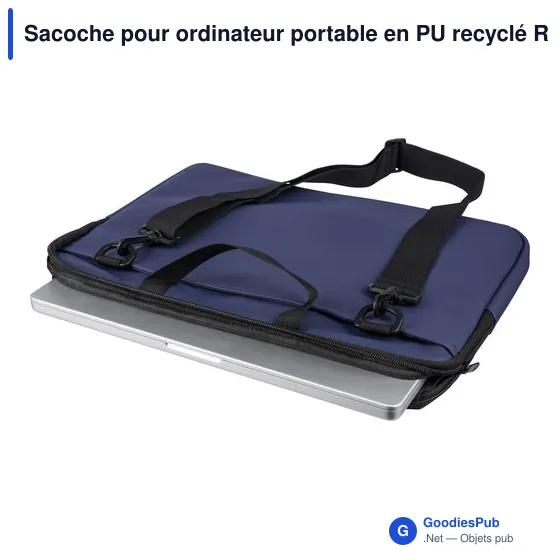 Sacoche pour ordinateur portable en PU recyclé Rafi - Image 10