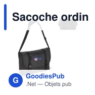 Sacoche ordinateur portable personnalisable en R-PET 12 L avec logo - Liam - Miniature 1
